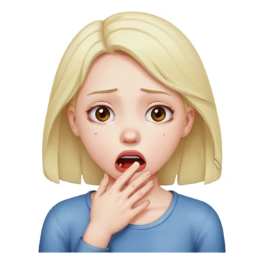 Girl choking herself  sticker