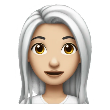 Long black haired white girl with tattoos sticker