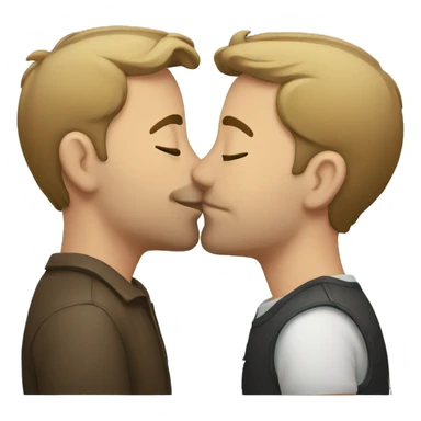 Gay couple kissing sticker