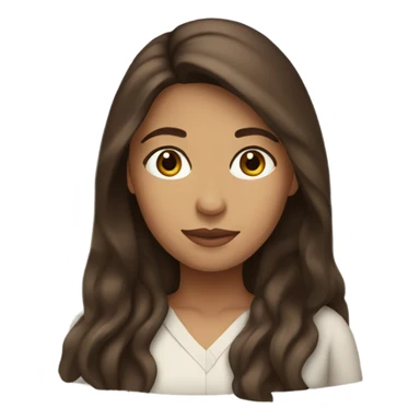 Latina with long brown hair sticker