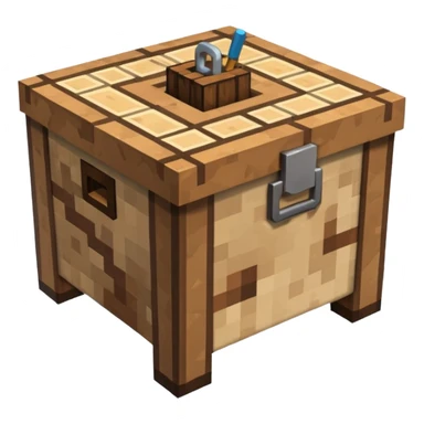 Minecraft crafting table sticker
