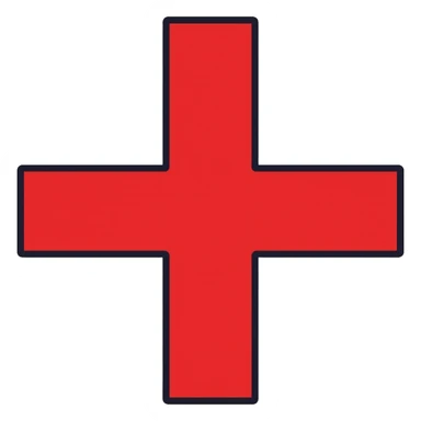 Cruz Roja (Red Cross) humanitarian organization symbol sticker