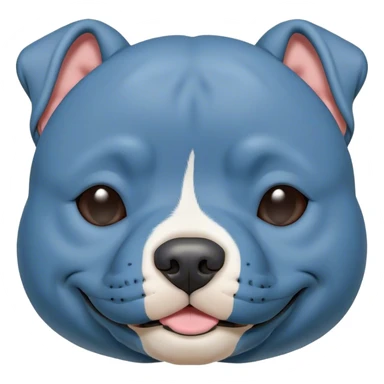 Meme-Worthy Cute Sleeping Blue Staffordshire Bull Terrier Portrait Emoji, Head resting peacefully with a contented smile, showcasing a delightfully compact build and a luxuriously soft blue Fur, eyes shut in a serene nap, Simplified yet hilariously adorable features, highly detailed, glowing with a soft, drowsy light, high shine, relaxed and utterly lovable, stylized with an air of playful laziness, bright and heartwarming, soft glowing outline, capturing the essence of a comically sleepy guardian, so meme-worthy it feels like it could instantly become the next viral sensation of adorable slumber! sticker