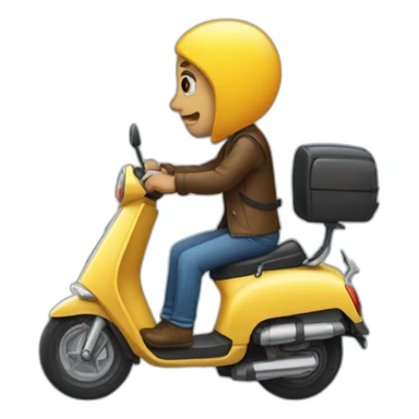 Zemmour sur un scooter en roue arrière sticker