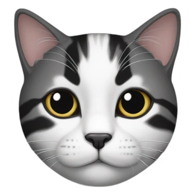 black and white tabby cat sticker