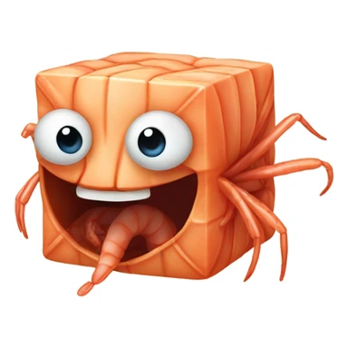 meatcube prawn uglier sticker