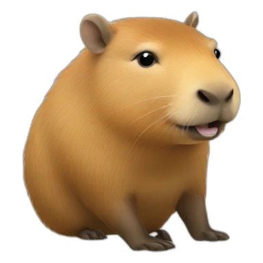 capybara in a suti sticker
