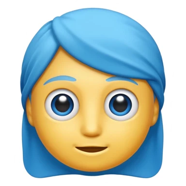 cartella azzurra senza faccia  sticker