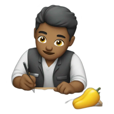 a person working hard sticker