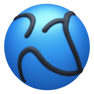 Electric blue ball sticker