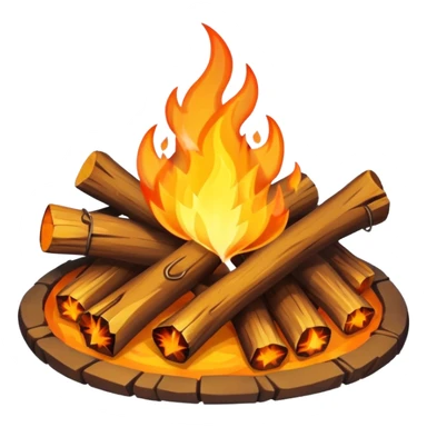 campfire with flames sticker
