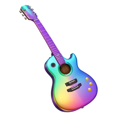 Iridescent guitar sticker