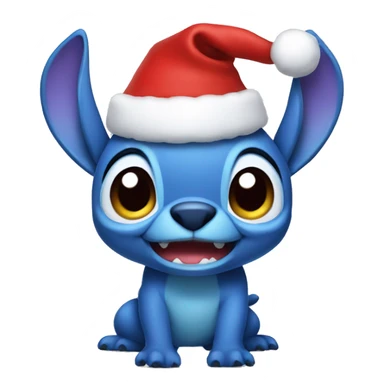 stitch with santa hat sticker