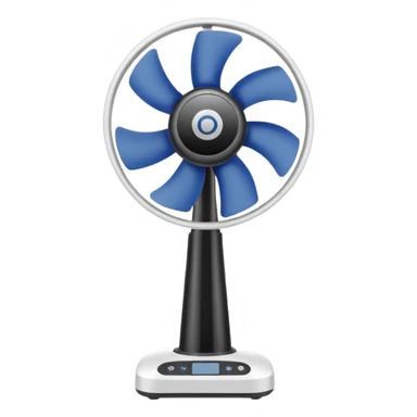 tower fan blowing air sticker