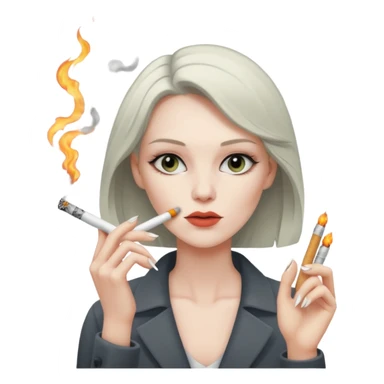femme qui fume sticker