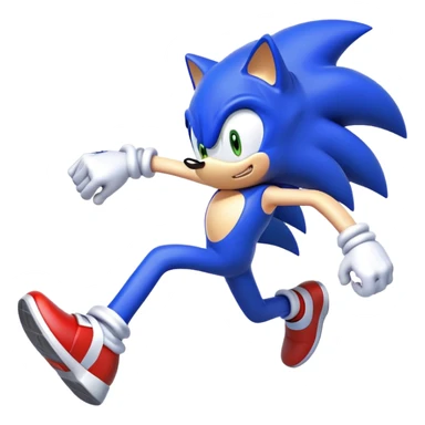Sonic running sticker