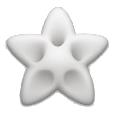 Estrella invertida de color blanco  sticker