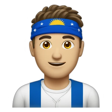 Bosnian guy with bosnian flag sticker