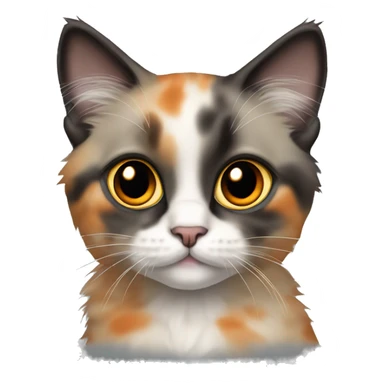 Ragdoll kitten tortie with orange black grey face and ears  sticker