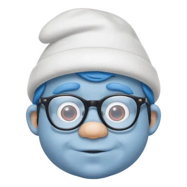 brainy smurf sticker