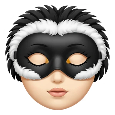 sleep mask emoji with closed eyes and eyelashes sticker