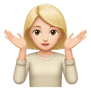 Girl spreading hands away from eachother sticker