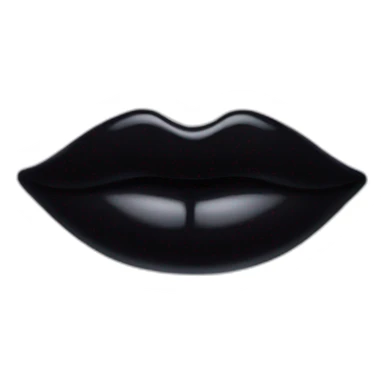 lips with black lipstick sticker