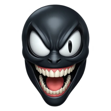 Venom symbiote smiling (smaller) sticker