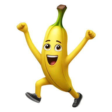 A banana skipping  sticker