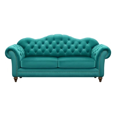 Teal couch sticker