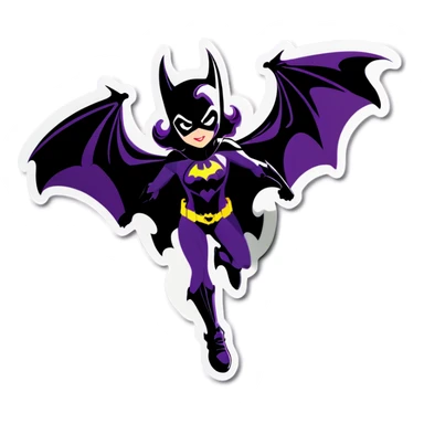 Bat woman sticker