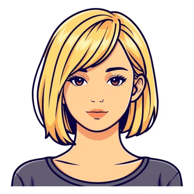 Woman with blonde highlights  sticker