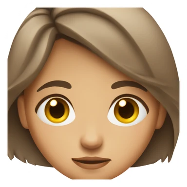 girl with brown hair looking judgemental/side eye sticker