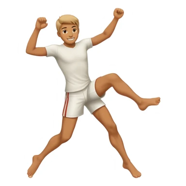 smiley kicking feet sticker