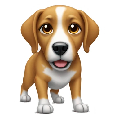 dog wearing hudy sticker