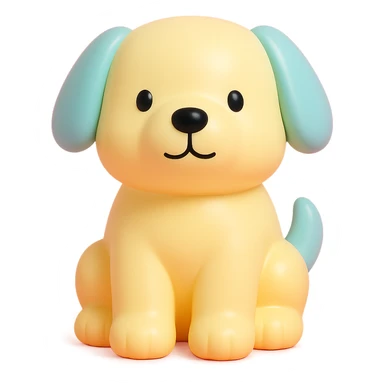               Transform {subject} into a soft vinyl figure with a smooth, glossy surface. The material should look slightly rubbery and tactile, with minimalistic curves and a matte-gloss hybrid finish. Use pastel or soft solid colors. The surface is seamless, with no visible textures or roughness. Studio lighting, vibrant background, clean, playful, designer toy aesthetic. {subject} = dog sticker