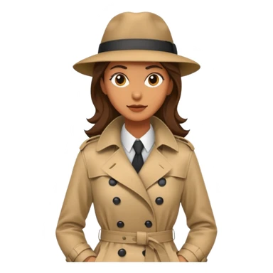 detective woman in long coat sticker
