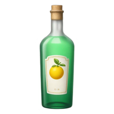 gin bottle sticker