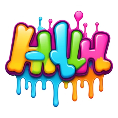 Graffiti of the word huh sticker