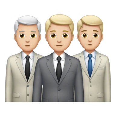 4 white man in business sticker