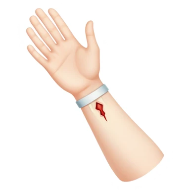 Slitting wrists sticker