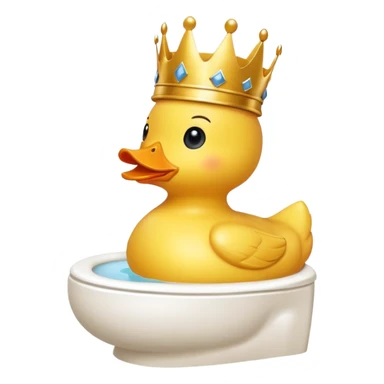 Mix these emojis 🐥👑🚽 sticker