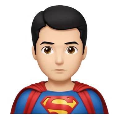 black haired man in superman clothes sticker