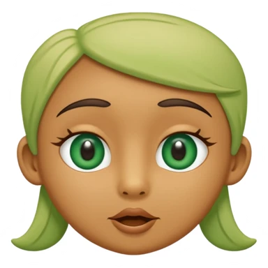 Number four with color green, cute eyes and four mouth from milke salcedo number lore sticker