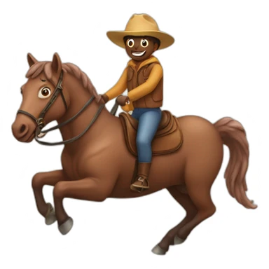 Earthworm riding a horse sticker