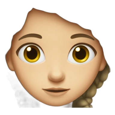  A small girl  with green eyes and brown hair sticker