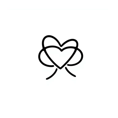 Hand-drawn sexual health clinic symbol with medical cross and heart icon sticker