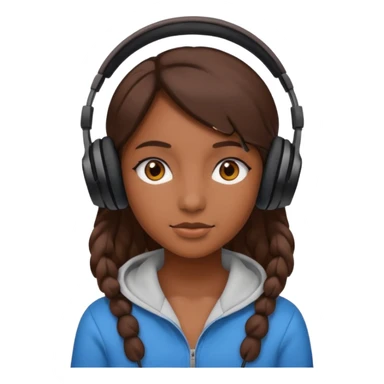 Une fille qui porte un casque écouteur  sticker