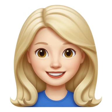 beauty white skin woman apple memoji style with long hair sticker