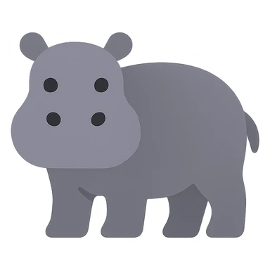 Hippo sticker